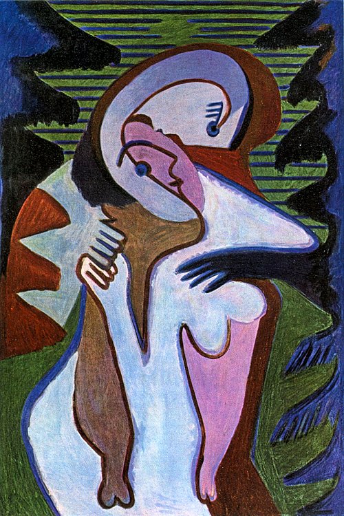 Ernst Ludwig Kirchner Liebespaar Der Kuss Wandbild
